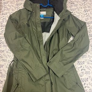 Hunter Green Columbia Rain Jacket